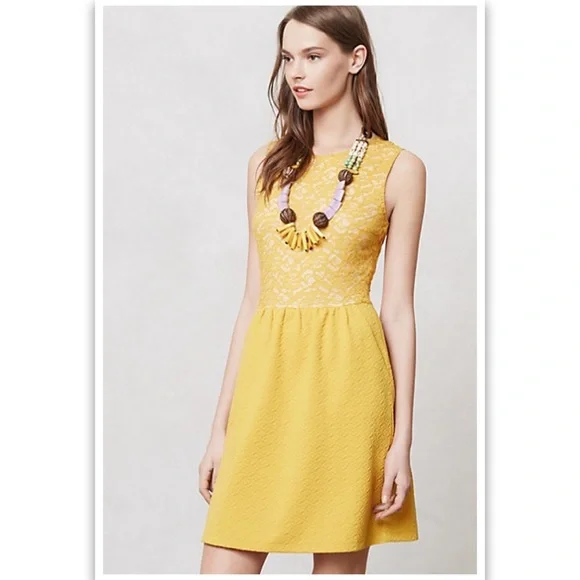 anthropologie yellow lace dress Yellow Dresses | Mustard + Pastel Yellow Dresses